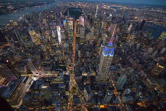 Low flight over Manhattan